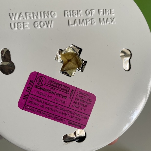 NEW - Mid Century Modern 13" square 2 Bulb Textured Glass Ceiling Light Fixture - Picture 12 of 12